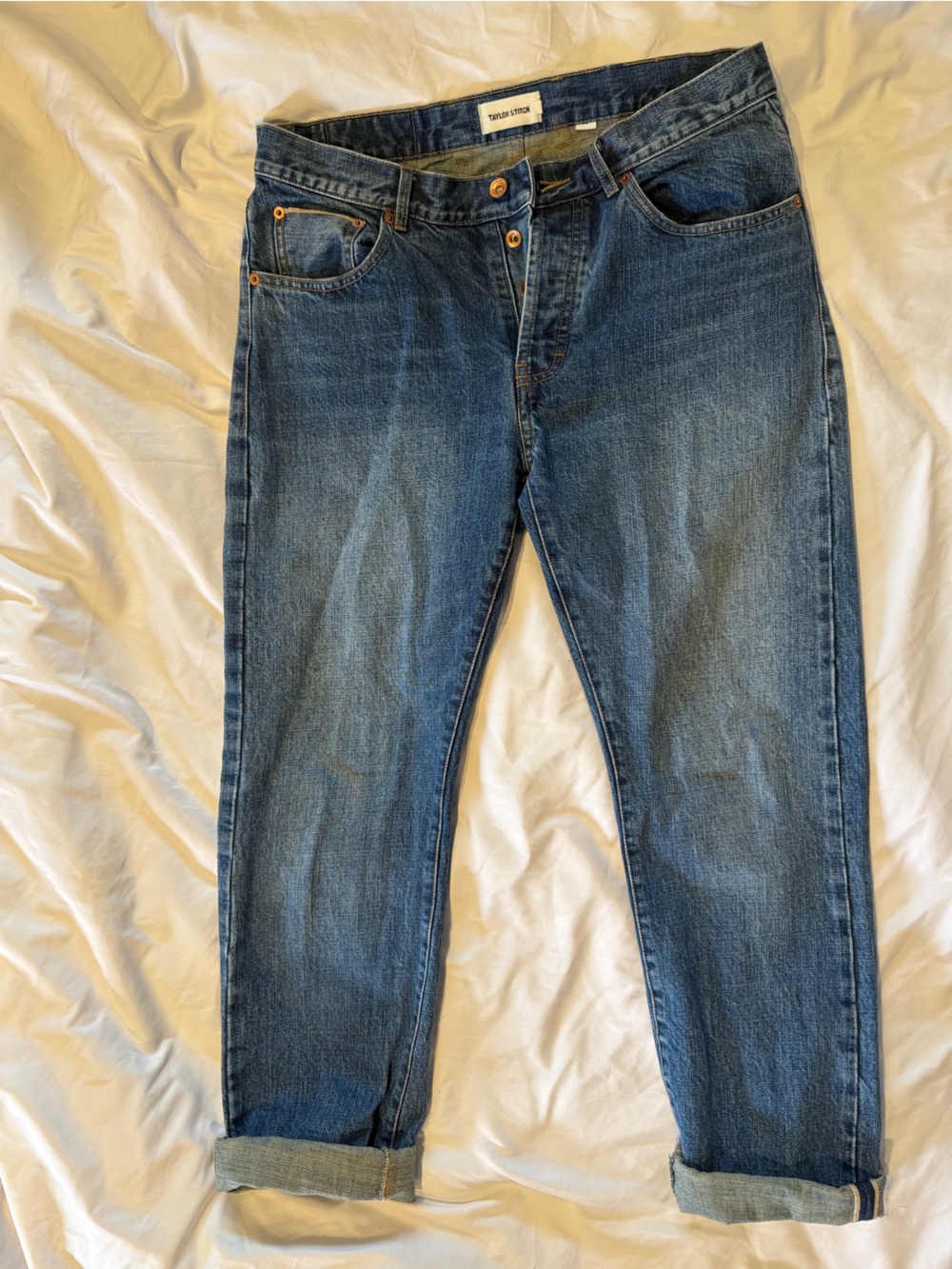 Taylor Stitch Slim 31 Selvedge Blue Denim Jeans